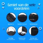 PSS Travel Bag for PS5 Slim Console and 2 Controller, Cary Cash for PS5 Slim Compatible, Waterproof EVA Hard Protective Bag with Handle Strap for PS5 Slim Accessories Only Bag (Black) - Image 3
