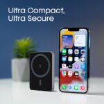 Juice OJP1002 Magnetic Portable Charger | 5,000mAh Wireless Portable Charger with USB-C Cable | Type-C Input/Output with Max 15W Wireless Output Power Bank (Black) - Image 4