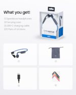 SHOKZ OpenMove Bluetooth Wireless Headphones with Mic, Bone Conduction Wireless Headset with 6H Playtime, IP55 Waterproof Sports Headphones for Running, Workout, Cycling (Elevation Blue) - Image 5