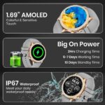 PunnkFunnk Genquella Smartwatch for Women with Bluetooth Calling, 1.69" HD Touchscreen, Heart Rate SpO2 Sleep Tracker, 100+ Sports Modes, IP67 Fitness Watch for Android iPhone(Grey) - Image 3
