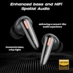 truke New Launch Crystal Bass True Wireless in Ear Earbuds with 13mm Drivers, 70H Playtime Fast Charge, Made in India, HiFi Sound TWS, 40ms Low Latency, 4Mics ENC, BT 5.4 (Matte Black) - Image 4