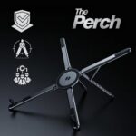 The Perch 5-in-1 Adjustable Phone & Laptop Magnetic Stand | 8 Angle Foldable Aluminium Desk Riser for Tablet, iPad, Books & Mobile (Black) - Image 3