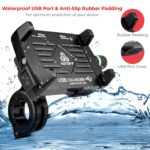 Autofy 1 Year Warranty Universal NEO Aluminium Bike Mobile Holder Phone Mount Cradle Waterproof Bike Mobile Charger for All Bikes Motorcycles (Black) - Image 5