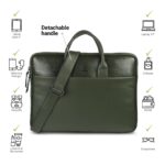 Mochi Unisex Faux Leather Laptop Bag With Premium Metal Logo And Multiple Compartments - Image 5