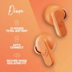Skullcandy Dime True Wireless Earbuds Mic, Charging Case - 12H Battery, Call Track, Volume Control, IPX4 Water Resistant, Secure Fit, Golden Orange - Image 3