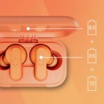 Skullcandy Dime True Wireless Earbuds Mic, Charging Case - 12H Battery, Call Track, Volume Control, IPX4 Water Resistant, Secure Fit, Golden Orange - Image 4
