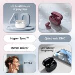 Noise Newly Launch Buds Play Truly Wireless Earbuds with 40H of Playtime, Quad Mic with ENC, Low Latency for Gaming (Up to 50 Ms), 13mm Driver, BT V6.0(Charcoal Black) - Image 3