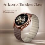 Titan Evoke 2.0, 1.32" AMOLED Display Smart Watch with AOD,1000 Nits, Functional Crown, Magnetic Strap, Metal Body,Fast Charge,24/7 Health Suite, BT Calling, SpO2, HRM, IP68 Smartwatch - Glacier Blue - Image 3