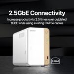 QNAP TS-262-4G-24S-US 2 Bay Multimedia Desktop NAS with 4TB Storage Capacity, Preconfigured RAID 1 Seagate IronWolf HDD Bundle - Image 4