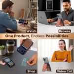 Tempt Trigo 15W Mag-MagsafeSafe Wallet Charger | Ultra Slim | Premium Soft Leather Card Holder Upto 3 Cards | Magnetic Wireless Charger | Free Type C Cable (Brown) - Image 9