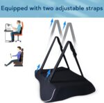 Back Support Cushion for Office Chair & Car | Premium Memory Foam Lumbar Support | 2 Year Warranty | Back Pain Relief, Posture Correction & Adjustable Strap | Breathable Mesh Cover | Made in India - Image 4