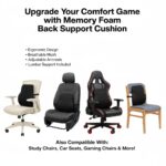Back Support Cushion for Office Chair & Car | Premium Memory Foam Lumbar Support | 2 Year Warranty | Back Pain Relief, Posture Correction & Adjustable Strap | Breathable Mesh Cover | Made in India - Image 6
