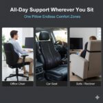 Back Support Cushion for Office Chair & Car | Premium Memory Foam Lumbar Support | 2 Year Warranty | Back Pain Relief, Posture Correction & Adjustable Strap | Breathable Mesh Cover | Made in India - Image 7