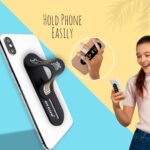 Regor Tabletop Finger Grip & Mobile Holder Mobile Stand Phone Holder for Hand & Mobile Back Holder Grip Great for Selfie & Works as iPhone Stand & Android Phone Stand - Chai (Black) - Image 5