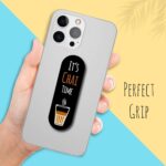 Regor Tabletop Finger Grip & Mobile Holder Mobile Stand Phone Holder for Hand & Mobile Back Holder Grip Great for Selfie & Works as iPhone Stand & Android Phone Stand - Chai (Black) - Image 7