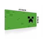 Gadgets WRAP Large Desk Mat Mouse Pad 11 x 23 Inch, Anti-Slip, Spill-Resistant, Ideal for Home, Office, Gaming Setups - Minecraft Creeper - Image 3