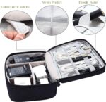 Electronics Accessories Organizer Bag Universal Carry Polyester Travel Cable Organizer Case for USB Power Bank Phone Charger Headphones Memory Cards Hard Drive Multi-Function (Black) - Image 5