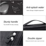 Electronics Accessories Organizer Bag Universal Carry Polyester Travel Cable Organizer Case for USB Power Bank Phone Charger Headphones Memory Cards Hard Drive Multi-Function (Black) - Image 6