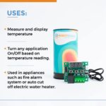 Robotbanao 12V W1209 Digital Temperature Controller Thermostat Module With LED Display and NTC Temperature Sensor-Pack Of 1 - Image 7