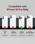 RAEGR Phone Case | Anodized Aluminum Bumper | Supports Mag-Safe Wireless Charging | Edge Armor Protective Minimal Case Compatible with iPhone 16 Pro (6.3-Inch) (2024) - Desert Titanium RG10579 - Image 3