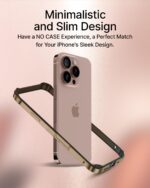 RAEGR Phone Case | Anodized Aluminum Bumper | Supports Mag-Safe Wireless Charging | Edge Armor Protective Minimal Case Compatible with iPhone 16 Pro (6.3-Inch) (2024) - Desert Titanium RG10579 - Image 4