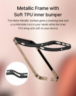 RAEGR Phone Case | Anodized Aluminum Bumper | Supports Mag-Safe Wireless Charging | Edge Armor Protective Minimal Case Compatible with iPhone 16 Pro (6.3-Inch) (2024) - Desert Titanium RG10579 - Image 6