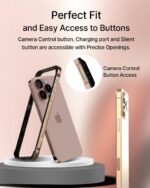 RAEGR Phone Case | Anodized Aluminum Bumper | Supports Mag-Safe Wireless Charging | Edge Armor Protective Minimal Case Compatible with iPhone 16 Pro (6.3-Inch) (2024) - Desert Titanium RG10579 - Image 7