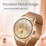 Fastrack Noir Pro 1.19" Super AMOLED Metal Smart Watch with 1000 Nits Brightness, BT Calling, 24/7 Health Suite, Functional Crown, Zinc Alloy Case – Smartwatch for Women (Silver) - Image 3