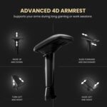 GTPLAYER "Titan Pro Inbuilt Bluetooth Speakers' Gaming Chair, Immersive Audio Experience for Streaming & Gaming, Ergonomic Chair with Adjustable Neckrest, Lumbar Pillow & Footrest (Black) - Image 4