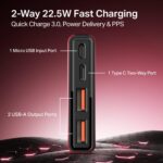 Boat Energyshroom PB300 10000 mAh 22.5W Fast Charging Power Bank (2X Output Ports, Supports Android,iPhone,Tablets,Earbuds) (Martian Red) - Image 3