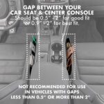 AUGEN Car Console Side Storage Automobiles Organizer Universal Slim Seat Gap Filler Leather PU Pockets Card Mobile Holder Storage Box (Black)(Pack Of 1) - Image 4