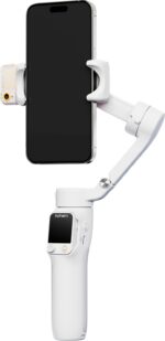 hohem iSteady V3 Ultra Gimbal Stabilizer for iPhone,Phone Gimbal with AI Tracking,Built-in Extendable Rod & Tripod,Fill Light,Detachable Remote Control,Stabilizer for Video Recording| Black - Image 4