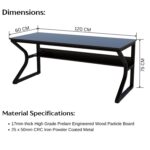 TEKAVO Kynes Computer Table for Home Pc | Office Table for Home with Lower Shelf, Laptop Table, Work Table, Study Table, Modern Workstation | Black Wood, Metal, (150 Cm x 60 Cm x 75 Cm) - DIY - Image 3