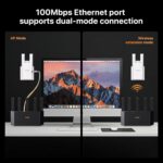 WiFi Extender N300, WiFi Extender Signal Booster, with Ethernet Port, Up to 800 Sq. Ft.,Single Band WiFi Booster, Repeater Mode&AP Mode,Easy Setup,2.4GHz,A10 - Image 4