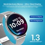 GameSir Active 5 Smart Watch AMOLED Display 1.3" Screen, 360 * 360 Resolution, IP68 Waterproof with Multiple Watch Faces Bluetooth Calling Round Dial Smartwatch for Men & Women (Millanese Silver) - Image 3
