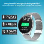 GameSir Active 5 Smart Watch AMOLED Display 1.3" Screen, 360 * 360 Resolution, IP68 Waterproof with Multiple Watch Faces Bluetooth Calling Round Dial Smartwatch for Men & Women (Millanese Silver) - Image 5