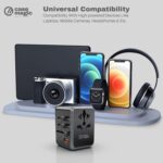 Universal Travel Adapter (67W GaN) All-in-One International Power Adapter with USB-C & QC3.0, USB-A, Fast Charger for MacBook, Laptop, iPhone, Android, for 200+ Countries (USA/AUS/UK/EU) - Image 7
