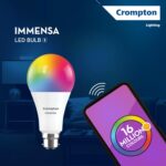 Crompton Immensa 9W Bluetooth Enabled Smart Bulb B22 | 16 million Colours | White Tunable (Warm, Neutral & Cool White) & Dimmable | App-Control |Music Sync|Perfect light for all occasions|Pack of 2 - Image 5
