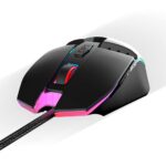 Ant Esports GM50 USB Optical Gaming Wired Mouse I 3600 DPI I Multicolour LED Lights I Ergonomic Design I Braided Cable - Black - Image 3