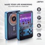 JINX Alpha Pro Wireless Magnetic Powerbank with Retro Video Game|Classic Built-in Retro Games with Powerbank|8000mAh 15W Magsafe Compatible Power Bank Fast Charging for iPhone, Android (Pink) - Image 3