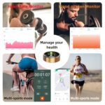 Smart Ring, Health Tracker, Health Rings for Women Men, Sleep Ring with Charging Case and Ring Protector, IP68 Waterproof Fitness Tracker, Remote Photography, Family Care, No App Fees (Silver, 7#) - Image 3