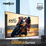 FRONTECH 22-inch (55.88cm), LED, FHD 1920x1080,100Hz, White, 3500R Curved, Bezel Less Design, HDMI & VGA Ports Monitor (MON-0079C) - Image 3