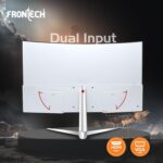 FRONTECH 22-inch (55.88cm), LED, FHD 1920x1080,100Hz, White, 3500R Curved, Bezel Less Design, HDMI & VGA Ports Monitor (MON-0079C) - Image 5