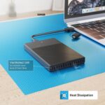 500GB Portable External Hard Disk 2 in 1 (Type c to USB and Type c to Type c) for PC Laptop Windows and Mac, 1 Year Warranty, External HDD - Black.(k) - Image 5