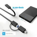 500GB Portable External Hard Disk 2 in 1 (Type c to USB and Type c to Type c) for PC Laptop Windows and Mac, 1 Year Warranty, External HDD - Black.(k) - Image 7