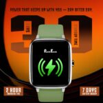 PunnkFunnk NeoLux 1.96” HD Display Smartwatch for Men & Women 2025 | Bluetooth Calling | 110+ Sports Modes | Heart Rate | SpO2 | IP67 Waterproof | Compatible with Android & iOS - (Light Green) - Image 5