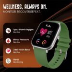 PunnkFunnk NeoLux 1.96” HD Display Smartwatch for Men & Women 2025 | Bluetooth Calling | 110+ Sports Modes | Heart Rate | SpO2 | IP67 Waterproof | Compatible with Android & iOS - (Light Green) - Image 6