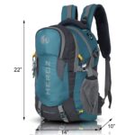 HEROZ Hammer Unisex Nylon 45 L Travel Laptop Backpack Water Resistant Slim Durable Fits Up to 17.3 Inch Laptop Notebook (ALL) (Grey & A. Blue 212) - Image 6