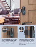 DG-Direct Anti-Theft Video Doorbell Door Mount with Blink Module 2 Mount, Stainless&Aluminum Video Camera Doorbell Mount for Apartment Renters Home, Fit For Blink Doorbell Camera (Black) - Image 4