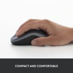 Logitech M186 Wireless Mouse, 2.4GHz with USB Mini Receiver, 3 Years Battery Life, 1000 DPI Optical Tracking, Ambidextrous, Compatible with PC, Mac, Laptop - Image 4